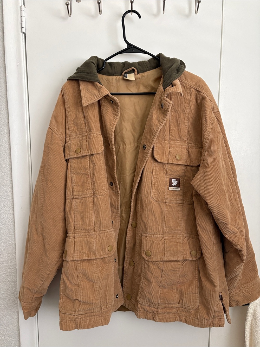 San Diego Padres Tan Corduroy Work Jacket with Hood